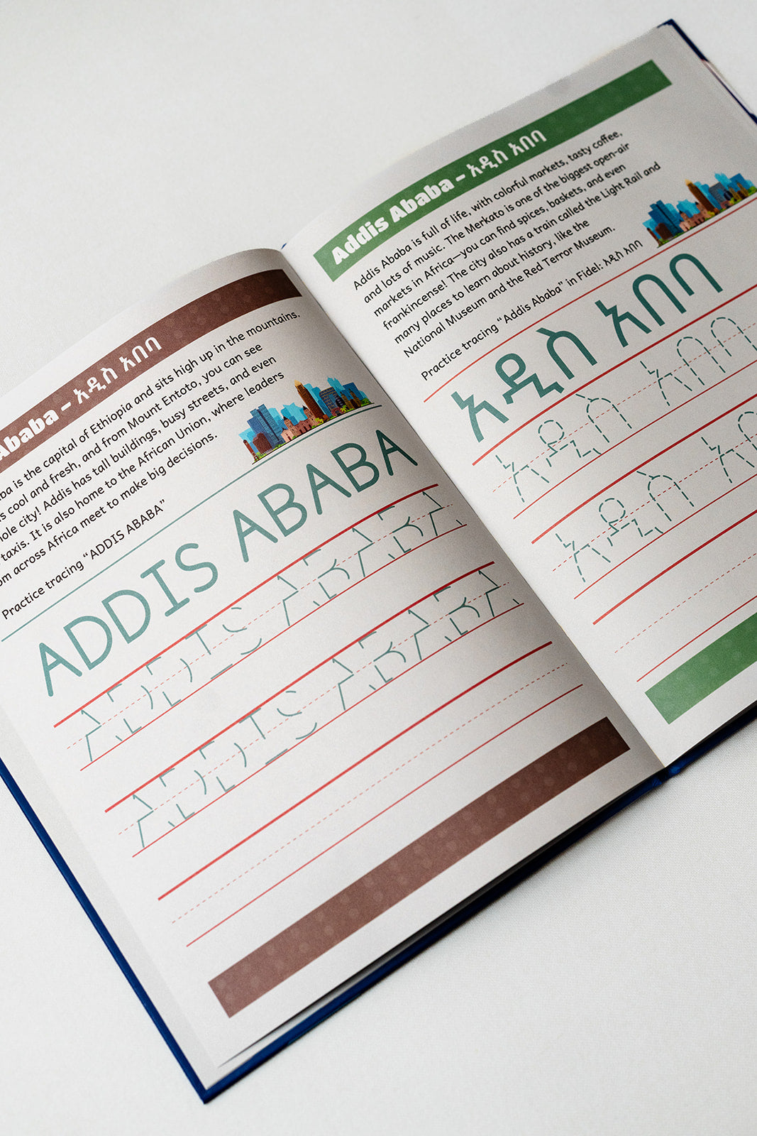 Inside Discover Ethiopia: tracing Addis Ababa in English and Amharic