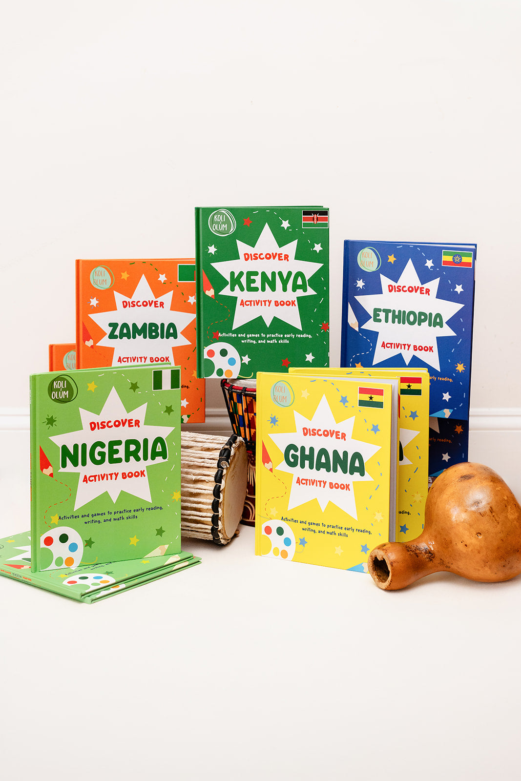 The Discover activity books for Nigeria, Ghana, Kenya, Zambia and Ethiopia