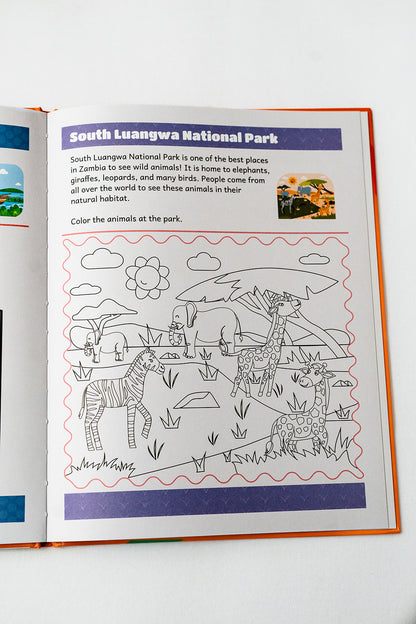 Inside Discover Zambia: coloring the animals of South Luangwa National Park