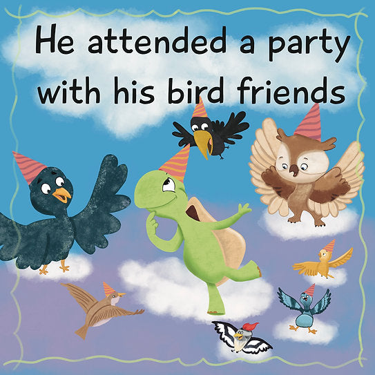 He attended a party with his bird friends